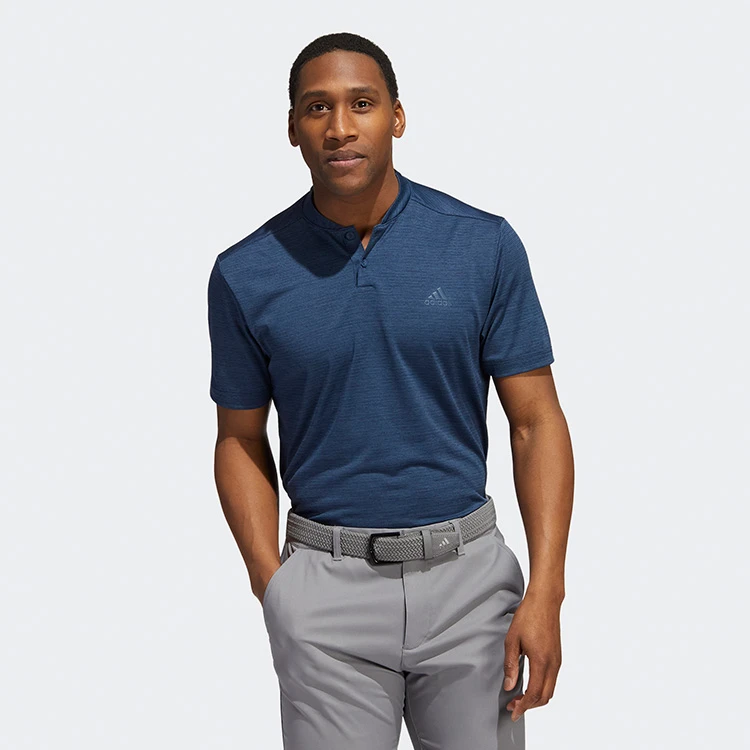 Adidas Texture Stripe Golf Polo Shirt - Image 4