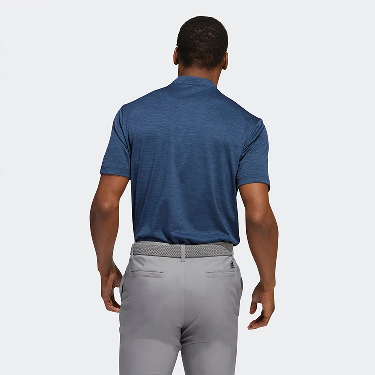 Adidas Texture Stripe Golf Polo Shirt - Image 6