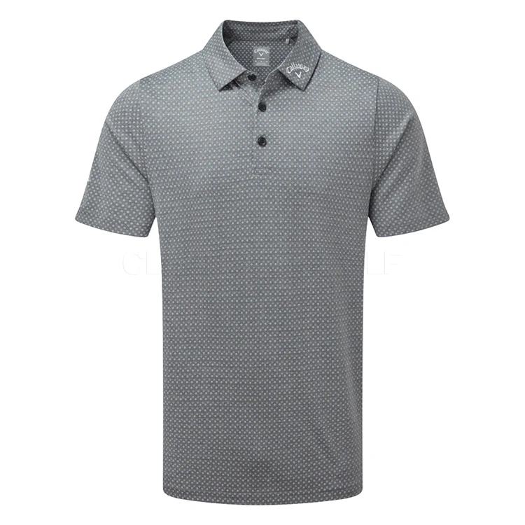 Callaway Soft Touch Micro Print Golf Polo Shirt Caviar