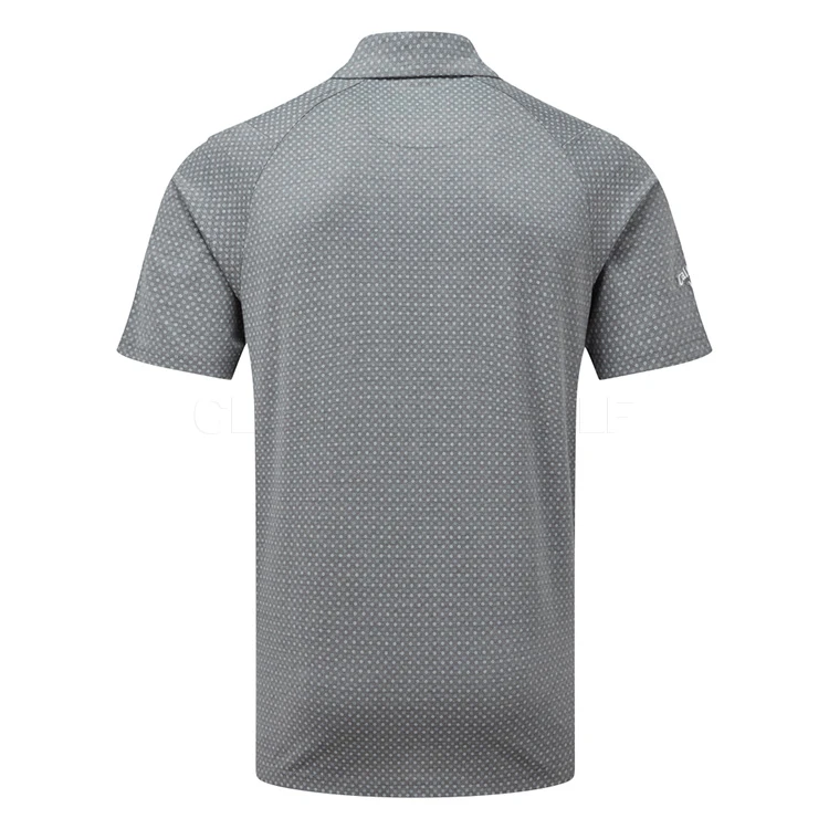 Callaway Soft Touch Micro Print Golf Polo Shirt Caviar - Image 3