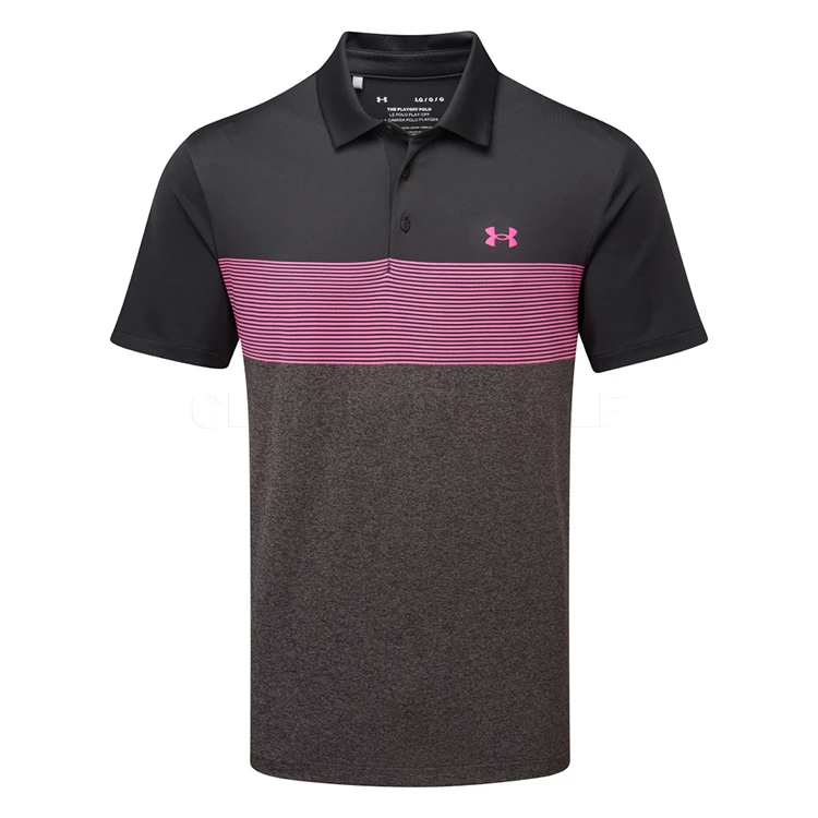 Under Armour Playoff 3.0 Low Round Stripe Golf Polo Shirt