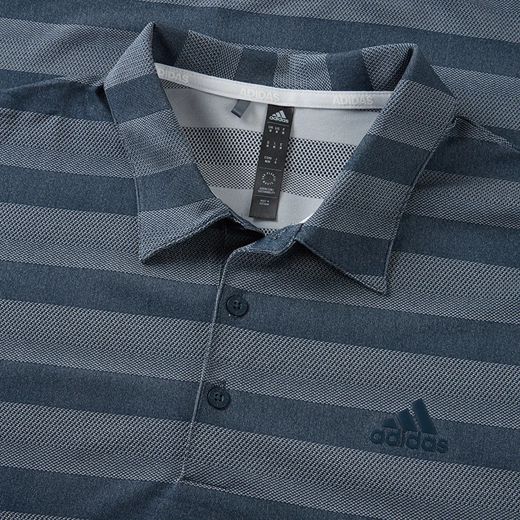 Adidas Two Colour Stripe Primegreen Golf Polo Shirt - Image 2