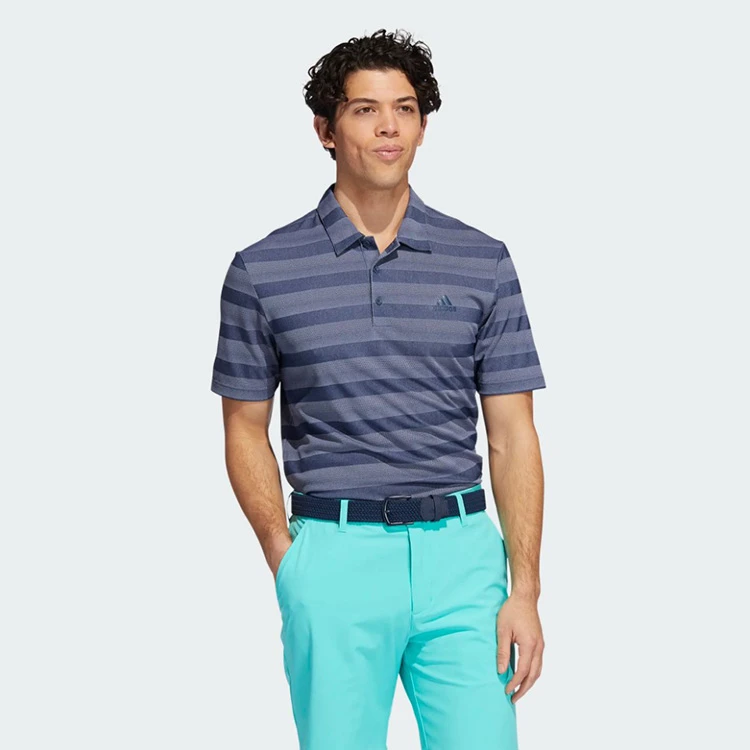 Adidas Two Colour Stripe Primegreen Golf Polo Shirt - Image 4